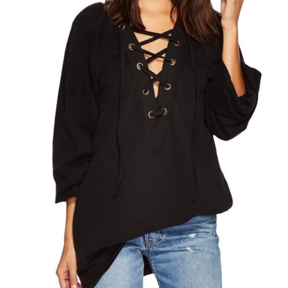 Free People Black Wellington Tunic